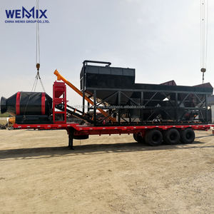 YHZM500 Planta dosificadora de hormigón móvil Mezclador de tambor Tipo de tambor Planta mezcladora móvil - Product Image 1