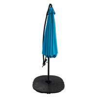 Banane d'extérieur bleue de 3m, 8 plis, couverture de remplacement, parapluie patio, 300cm