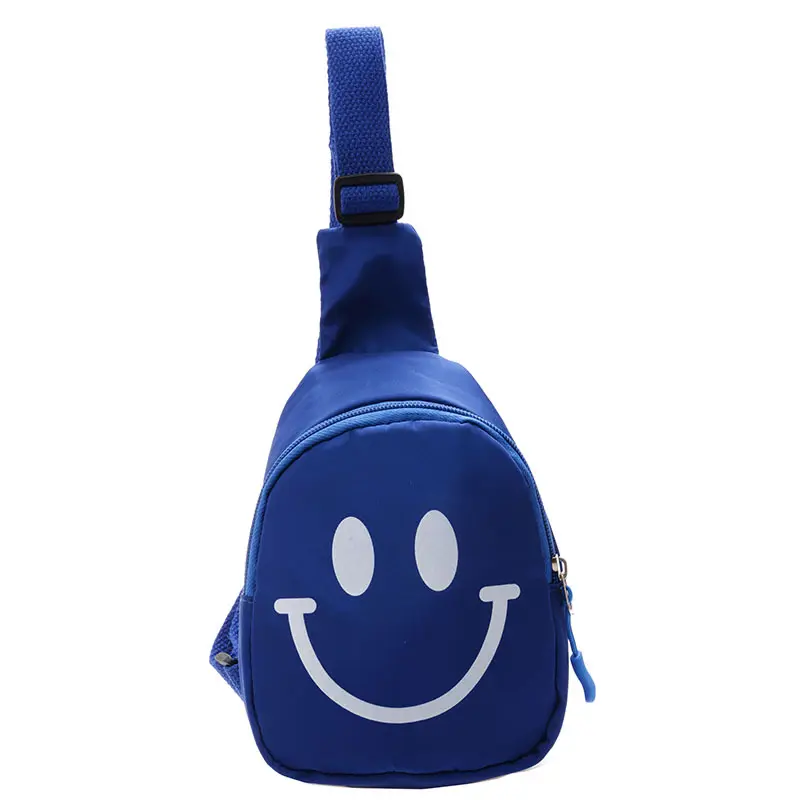 New cute smiley small satchel children's chest bag
