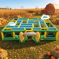 Labyrinthe géant gonflable en forme de maïs, jeu sportif, maison hantée, en PVC, facile à installer pour la location
