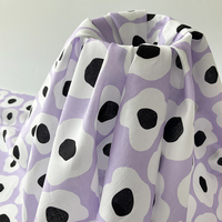 Accepter la conception personnalisée bas quantité minimale de commande impression numérique violet rouge foncé motif floral paquet 80s 100% coton popeline Voile tissu naturel