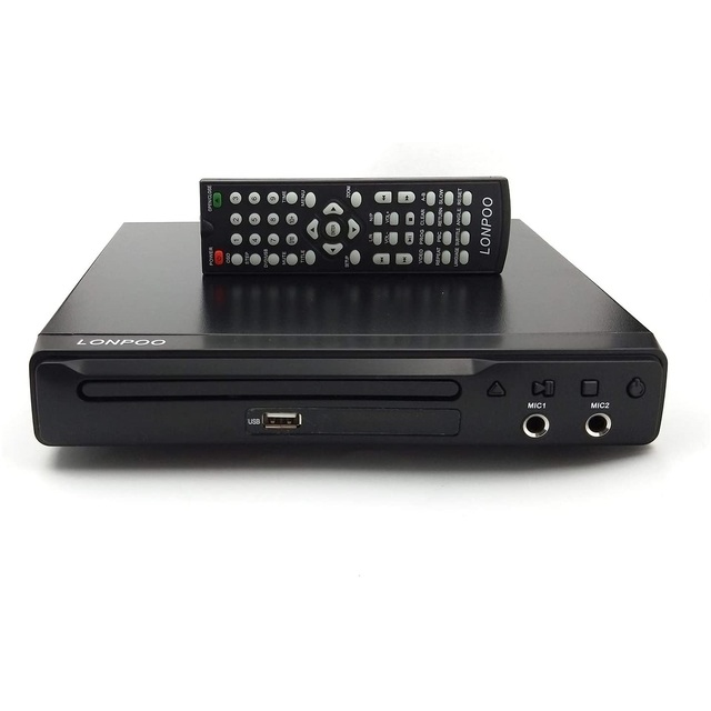 LONPOO Home Use Region Free HD DVD Player cd Player with Karaoke Jack