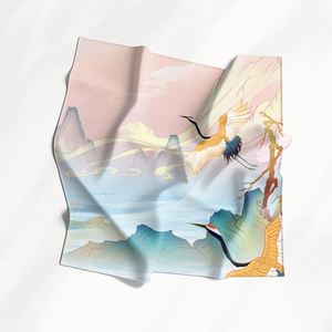 ผ้าพันคอผ้าไหมสำหรับผู้หญิงผ้าพันคอผ้าไหมนุ่มผ้าพันคอผ้าไหมที่กำหนดเองพร้อมโลโก้อุปกรณ์เสริมหรูหราสำหรับการเดินทางอินฟลูเอนเซอร์แฟชั่น - Product Image 4