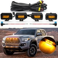 Kit de barre lumineuse LED stroboscopique 12V pour voitures, mini balise ambre pour feux de jour, ampoule clignotante pour capot avant, nouveauté