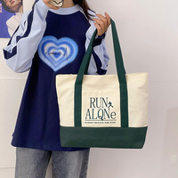 Sac fourre-tout en toile personnalisé avec logo, grande capacité, épais, réutilisable, poignée renforcée, sac de shopping en toile avec poignée robuste, DIY