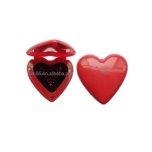 Custom Logo Heart Shape Folding Hair Brush and Mirror, Foldable Promotional Hair Comb with mirror