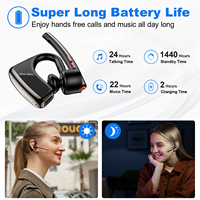 Écouteur Bluetooth V5.2 personnalisé en gros pour professionnels, kit mains libres pour camionneur, casque sans fil avec microphone