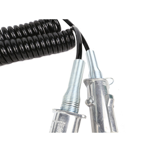 European 15pin 7 Pin Trailer <strong>Coiled</strong> <strong>Cable</strong> Trailer &amp; Truck Electrical <strong>Cable</strong> With Nylon Plug and Metal <strong>Cable</strong> Holder - Product Image 6