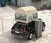 Tente gonflable personnalisée en PVC pour voiture, idéale pour le camping, installation rapide, tente de toit confortable avec rideau de douche