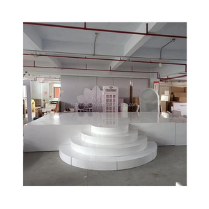 منصة أكريليك بيضاء لديكور الزفاف, منصة أكريليك بيضاء لديكور أرضيات الرقص وحفلات الزفاف - Product Image 1