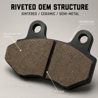 Plaquettes de frein moto F018 en céramique frittée semi-métallique pour disque arrière 90x49x9.3mm OEM personnalisées pour Honda – Vente en gros
