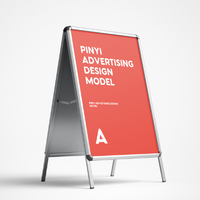 Stand Display Poster Bingkai Aluminium Portabel Dua Sisi untuk Promosi Bisnis, Cocok untuk Toko Baru & Dapat Didaur Ulang