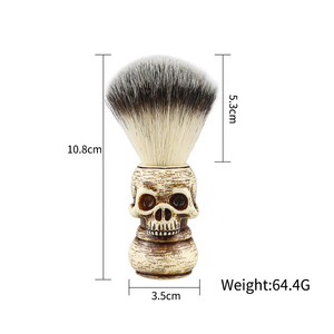 Brocha de Afeitar de Diseño Vintage con Forma de <span class=keywords><strong>Calavera</strong></span>, Cómoda para Barbería, para Barba, Espuma Facial, Afeitado Limpio - Product Image 4