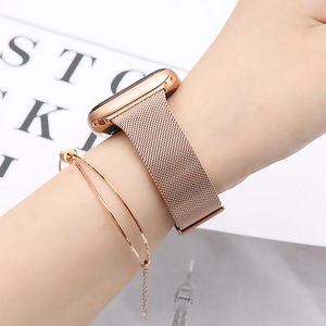 Reloj inteligente <span class=keywords><strong>Correa</strong></span> de muñeca Acero inoxidable Metal Estrecho Ajustable Malla <span class=keywords><strong>milanesa</strong></span> <span class=keywords><strong>Correa</strong></span> de reloj para <span class=keywords><strong>Apple</strong></span> <span class=keywords><strong>Watch</strong></span> - Product Image 5