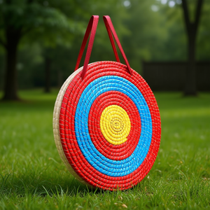 Cible de tir à l'arc ronde en paille solide à 5 couches pour la pratique de la chasse en extérieur - Product Image 2