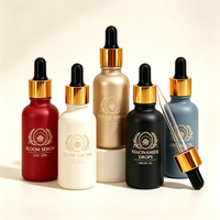 Flacons compte-gouttes en verre de haute qualité pour soins de la peau, 30 ml, 50 ml, pour sérum, huiles essentielles, soins personnels, et contenants pour essences corporelles