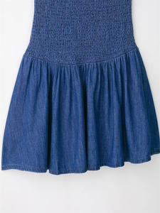 GX5280 أزياء النساء ملابس البوتيك بلا أكمام الدنيم خط اللباس السيدات ملابس الشارع الأنيق الجينز فستان صغير - Product Image 5