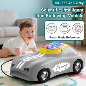 Voiture de <span class=keywords><strong>patrouille</strong></span> musicale personnalisée avec fonction de suivi de ligne, <span class=keywords><strong>jouet</strong></span> éducatif précoce avec chansons ABC et base de charge pour garçons et filles - Product Image 2