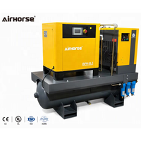 Compresseur à vis PM VSD 4-en-1 Airhorse 11KW 15HP 8 Bar 53 CFM avec sécheur et réservoir 500L, certifié CE ASME, pour usine de meubles et de menuiserie