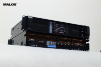 Amplificateur audio professionnel MALOX FP-10000Q 2 Ohm Stéréo Bridge 2 canaux 4x2500W Bois Métal 20Hz-34kHz 60V/us