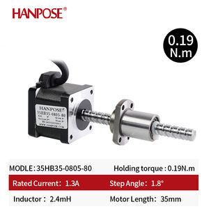 HANPOSE Bremse oder Encoder Anpassung 1,3A Kugelumlaufspindel Linearer Schrittmotor NEMA14 35HB35-0805-80 8/10/12 80-300mm Steigung Motor - Product Image 3