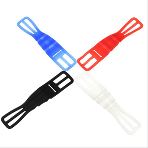 Soporte para teléfono de bicicleta con correa de silicona para montar en bicicleta con iPhone, blanco, rojo, azul - Product Image 2