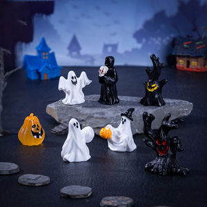 ליל כל הקדושים קודר רוח רפאים figurfin ידידותי לסביבה שרף מיני קישוט שולחן עבודה חדש צלב גבול אביזר קישוט - Product Image 4