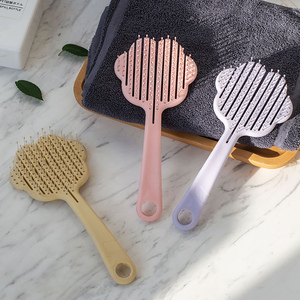 Brosse à cheveux ventilée personnalisée avec logo, motif patte de chat mignonne, mini brosse de poche démêlante, vente <span class=keywords><strong>en</strong></span> <span class=keywords><strong>gros</strong></span> OEM pour salon, maison, voyage, femmes, filles, enfants - Product Image 1