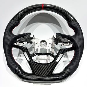 Volante de Fibra de Carbono Negro con Línea Central Roja para <span class=keywords><strong>Hyundai</strong></span> Genesis Coupe, Piezas de Auto para <span class=keywords><strong>Hyundai</strong></span> Genesis Coupe 2011-2013 - Product Image 1