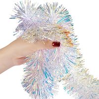 Guirlande de Noël rose, bleue et blanche, guirlande métallique, décoration pour la Saint-Valentin, anniversaire, mariage, fête, fournitures pour la maison