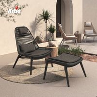 Chaise longue en rotin tissée à la main pour l'extérieur, design moderne et créatif, mobilier de jardin, patio
