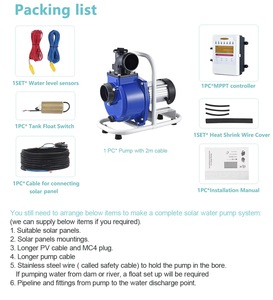 Bomba Autocebante Solar Híbrida AC/DC CHEERS <span class=keywords><strong>PUMP</strong></span> JCPA-45-15 de 2HP, Baja Presión y Alto Flujo para Riego de Superficie, AC 220V/DC 96V - Product Image 2