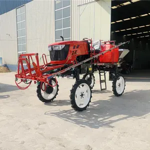 used Small four-wheel sprayer Agriculture diesel high ground clearance boom sprayer paddy field farm use Four-wheel sprayer