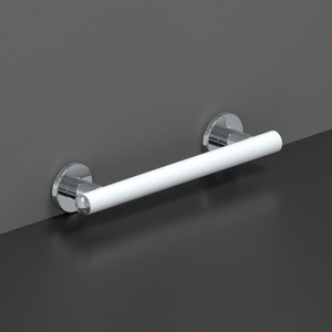 Barre di Supporto in Acciaio Bianco Lucido Antibatterico 400 mm Lex M40 37 Attrezzatura di Sicurezza per Bagno - Product Image 3