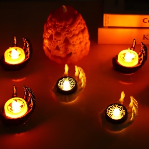 Lámpara LED de Noche de Halloween con Forma de Fantasma, Decoración para Fiestas con Soporte de Palma para Decoraciones Festivas - Product Image 2
