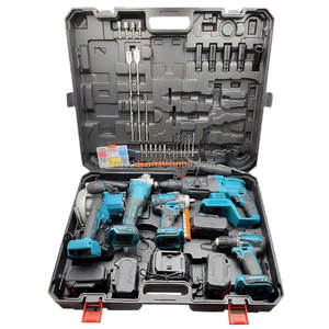 Ensemble d'outils électriques sans fil pratiques de <span class=keywords><strong>5</strong></span> pièces pour l'amélioration de l'habitat comprenant un tournevis avec support OEM personnalisable - Product Image 1