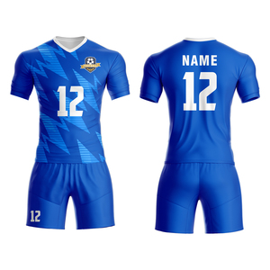 Unisex Sleeve Custom Fußball trikot Polyester Atmungsaktive Fußball uniform für Erwachsene - Product Image 4