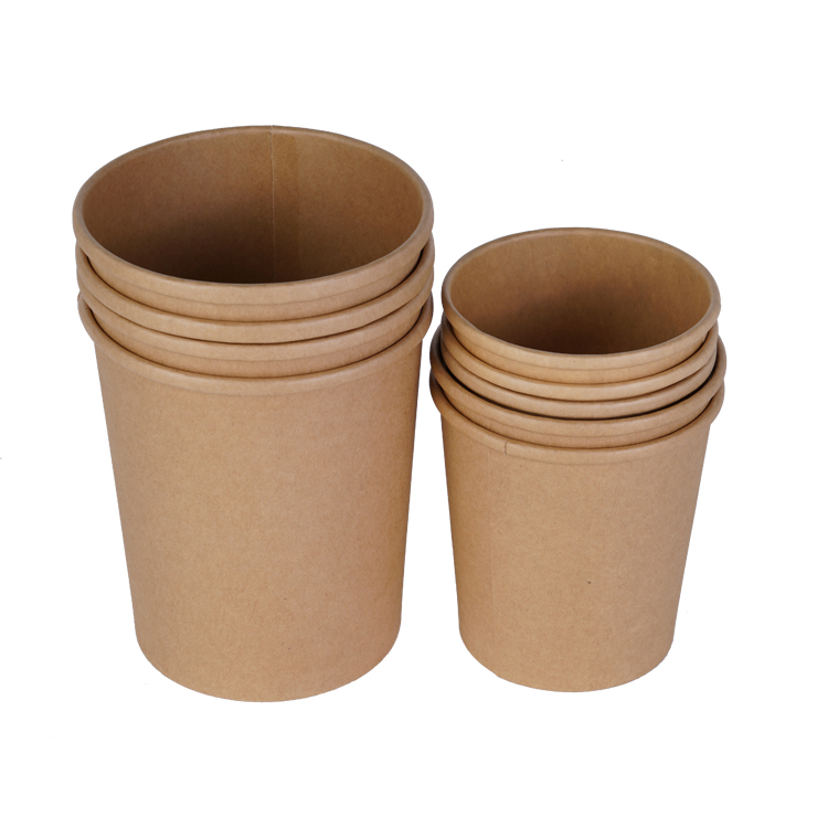Low price wholesale kraft-paper-bowl kraft paper bowls/cups salad bowl paper coffee cups