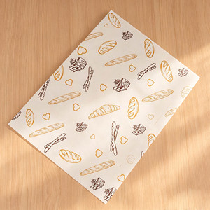 Papier sulfurisé imprimé sur mesure pour sandwichs, hamburgers, charcuteries, feuilles enduites de PE, emballage de gâteaux, matériaux recyclés - Product Image 1
