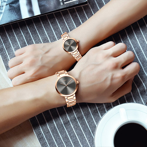 Reloj de Pareja LOBINNI 3018 con Correa de Acero Inoxidable en Oro Rosa, Movimiento de Cuarzo y Esfera con Indicadores - Product Image 3