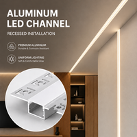 Perfil de Aluminio LED de Alta Calidad, Barra de Luz LED, Luz Lineal Creativa para Pared