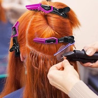 Pince à cheveux professionnelle légère personnalisée avec logo, anti-chauffage, pour salon de coiffure, pince de coiffage en carbone pour usage en salon et par les barbiers