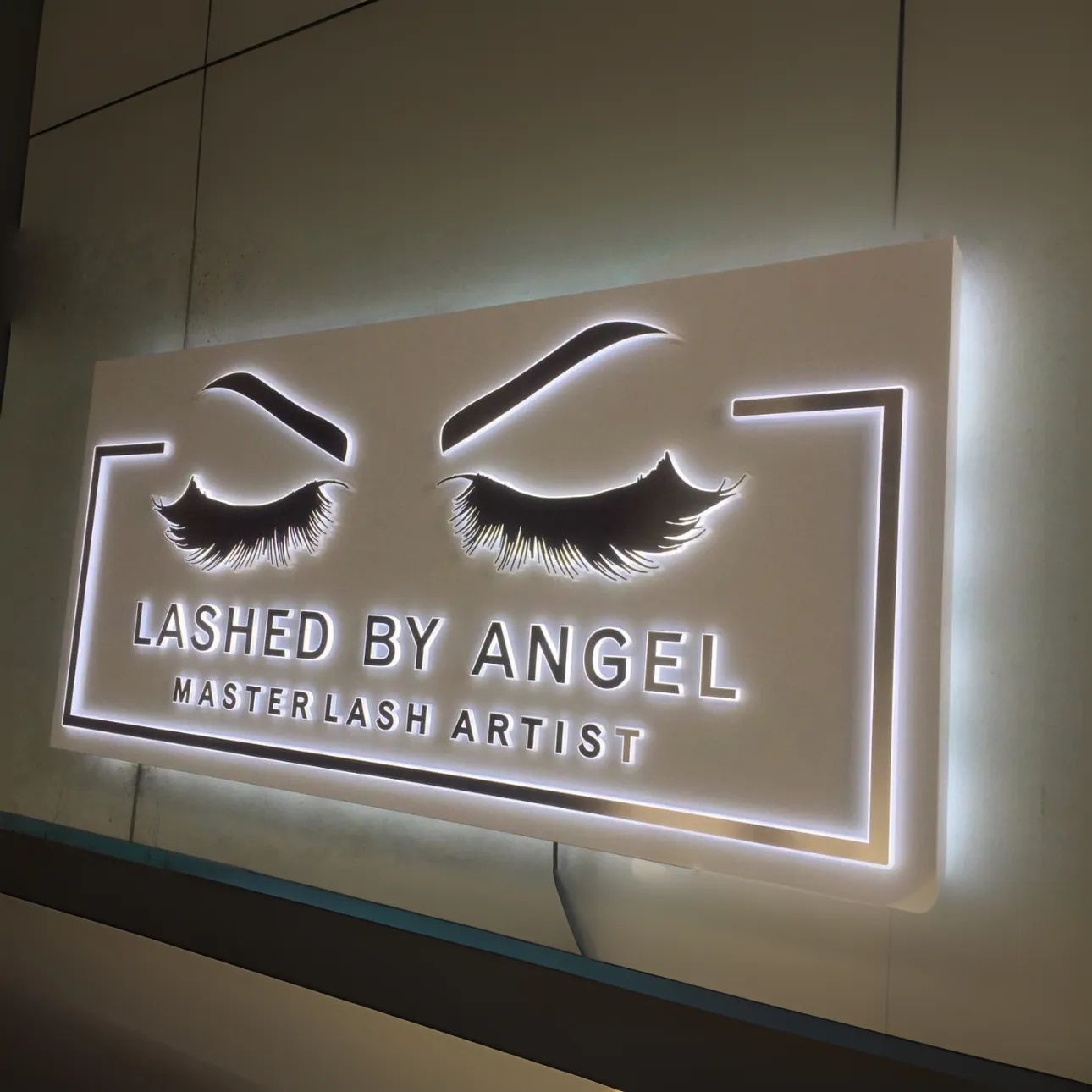 ป้ายร้าน3D สั่งทำได้สัญลักษณ์ร้านเสริมความงามป้ายไฟสำหรับร้านเสริมสวยกลางแจ้งป้ายธุรกิจไฟ LED โลโก้ร้านเสริมสวย