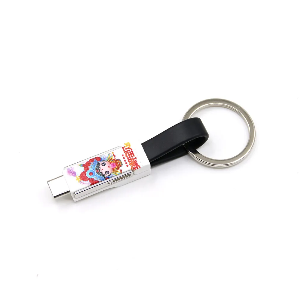 Porte-clés de données personnalisé 3 en 1 Mini USB câble de Promotion commerciale cadeau pour Smartphones