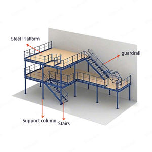 Système de plancher mezzanine avec bureau Grenier Loft Mezzanine Mezzanine Rack Plate-forme Plancher Pour Rayonnage Rack Étagère Étagères - Product Image 3