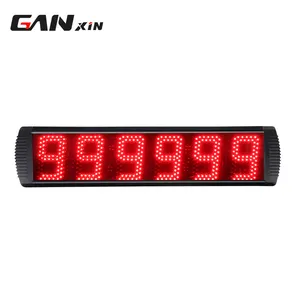 Ganxin 5 Inch LED Digital Wall Clock with Remote Control