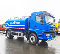 Camión Cisterna SHACMAN HOWO 4x2, Vehículo Multiusos para Lavado de Carreteras y Jardinería, Equipado con Cañón de Agua Giratorio