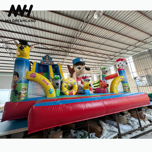 Gran exterior comercial inflable dibujos animados perro patrulla rebote <span class=keywords><strong>casa</strong></span> niños cumpleaños fiesta tobogán castillo hinchable - Product Image 3