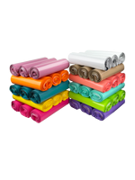 Sacs en plastique postaux écologiques personnalisés, épaisseur 60 microns, autocollants, durables, en polyéthylène, pour expédition express