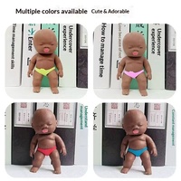 Figurine Squishy Noire Natasha, Jouet Anti-Stress Mignon et Original pour Garçons de 2 à 4 Ans, en Plastique